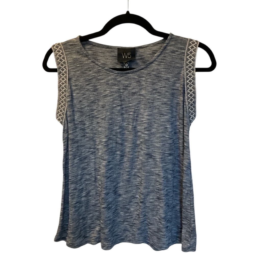 W5 Anthropologie Americana Muscle Tee Women's Striped Navy Tank Top Size XS
